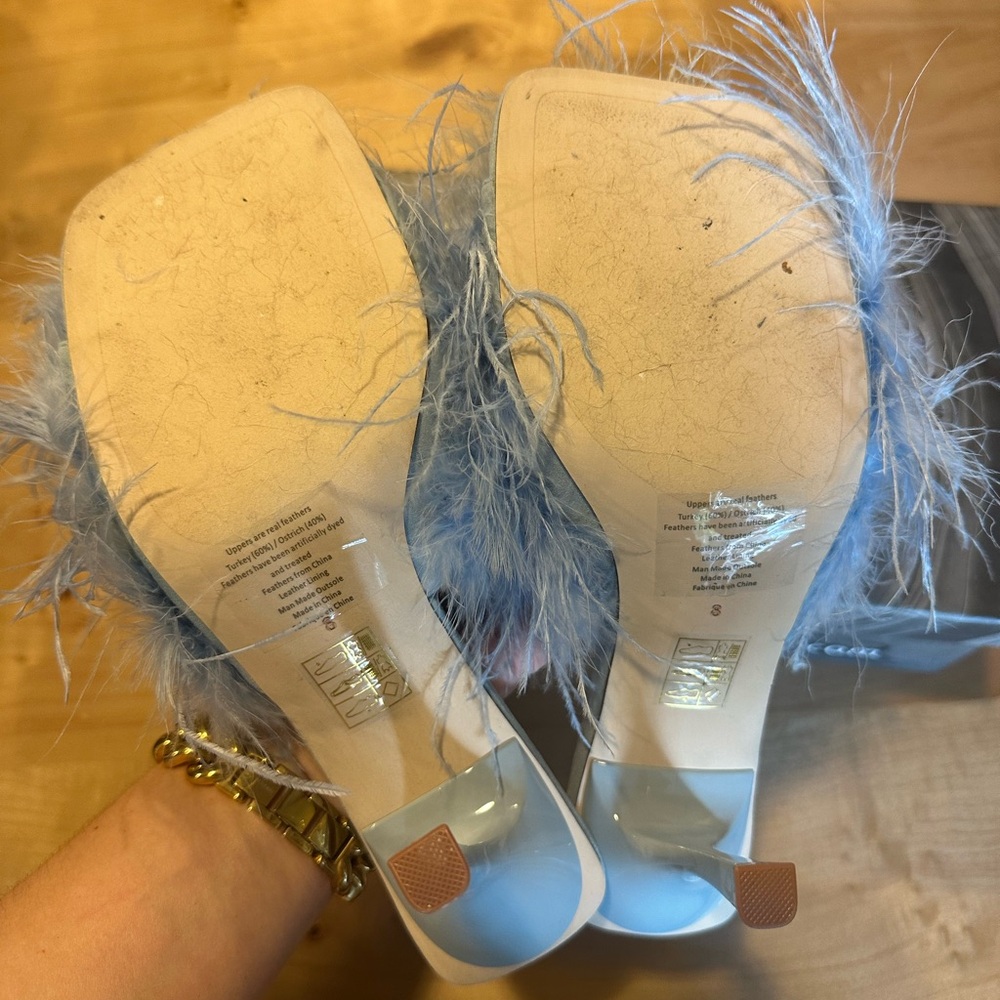 Jeffrey Campbell Chauffeur feathered heels - Picture 3 of 7